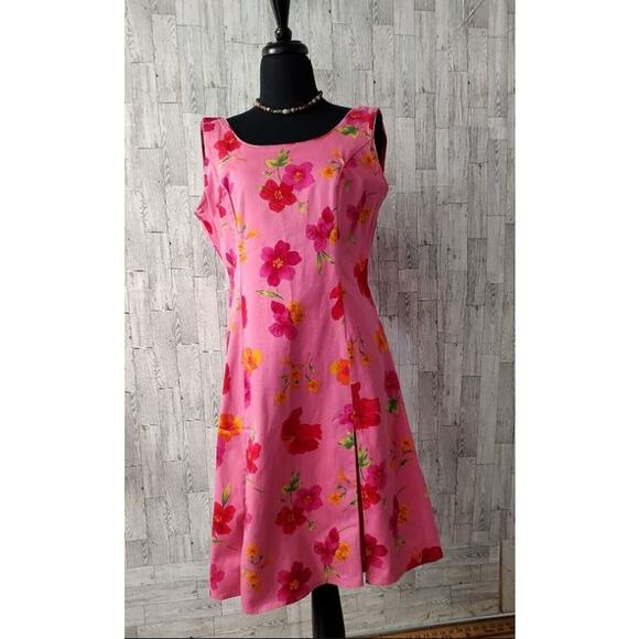 💜 3/$25💜 Love Shack Retro Chic Party DRESS Size 8 Floral Pink Vintage Y2K - Picture 5 of 11